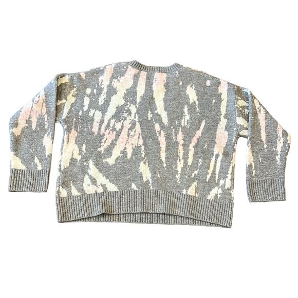 Rails Virgo Sweater Gray Tie Dye Wool Blend Crew Neck Soft Sweater Size L - Picture 3 of 7